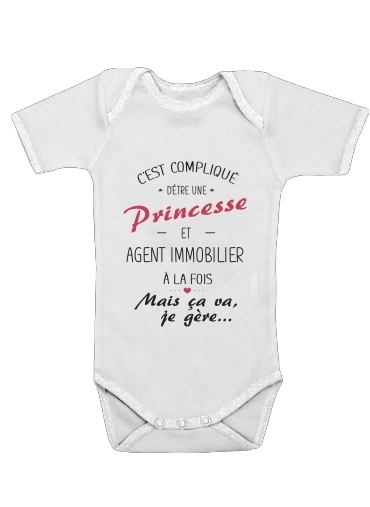  Princesse et agent immobilier for Baby short sleeve onesies