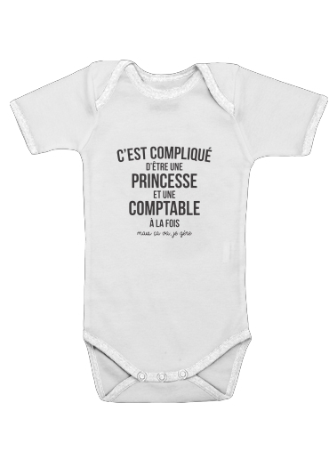  Princesse et comptable for Baby short sleeve onesies