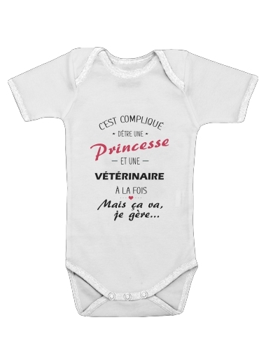  Princesse et veterinaire for Baby short sleeve onesies