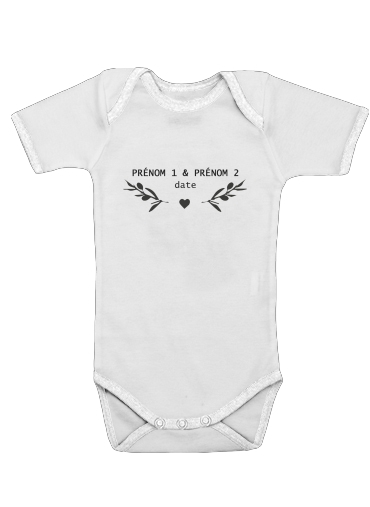 Onesies Baby Provence stamp olive branches Wedding