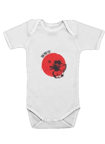  Red Sun Young Monkey for Baby short sleeve onesies