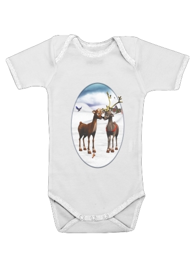  Reindeers Love for Baby short sleeve onesies