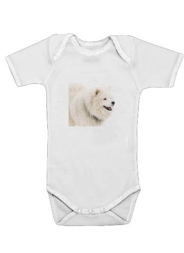  samoyede dog for Baby short sleeve onesies