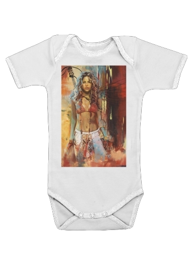  Shakira Painting for Baby short sleeve onesies