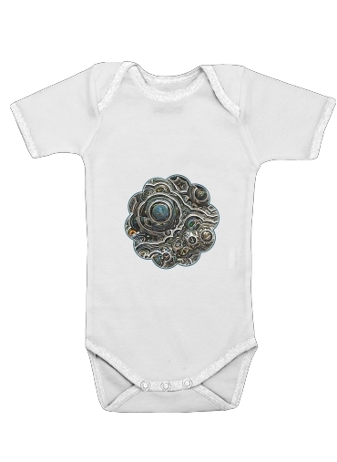 Onesies Baby Silver glitter bubble cells