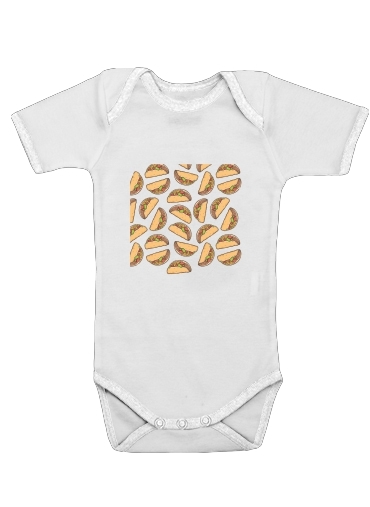  Taco seamless pattern mexican food for Baby short sleeve onesies