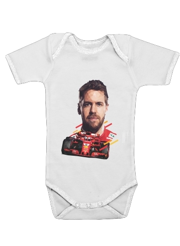  Vettel Formula One Driver for Baby short sleeve onesies