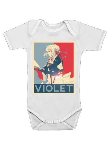  Violet Propaganda for Baby short sleeve onesies