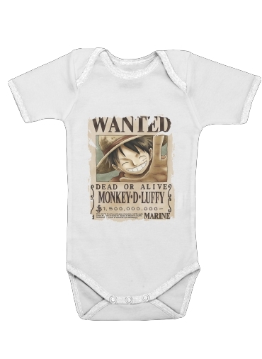  Wanted Luffy Pirate for Baby short sleeve onesies