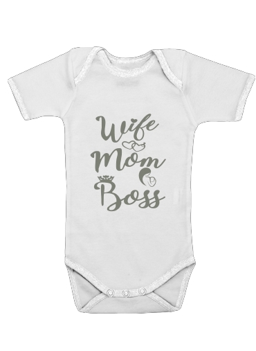  Wife Mom Boss for Baby short sleeve onesies