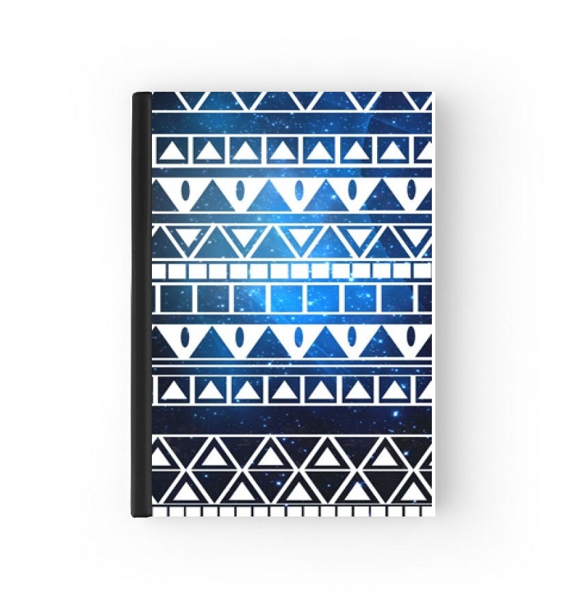  Tribal Aztec Pattern Blue for passport cover