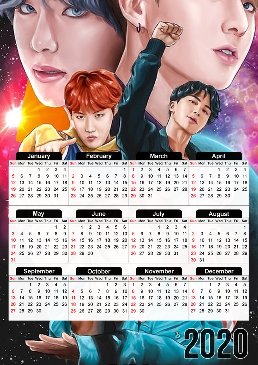  BTS DNA FanArt for A3 Photo Calendar 30x43cm