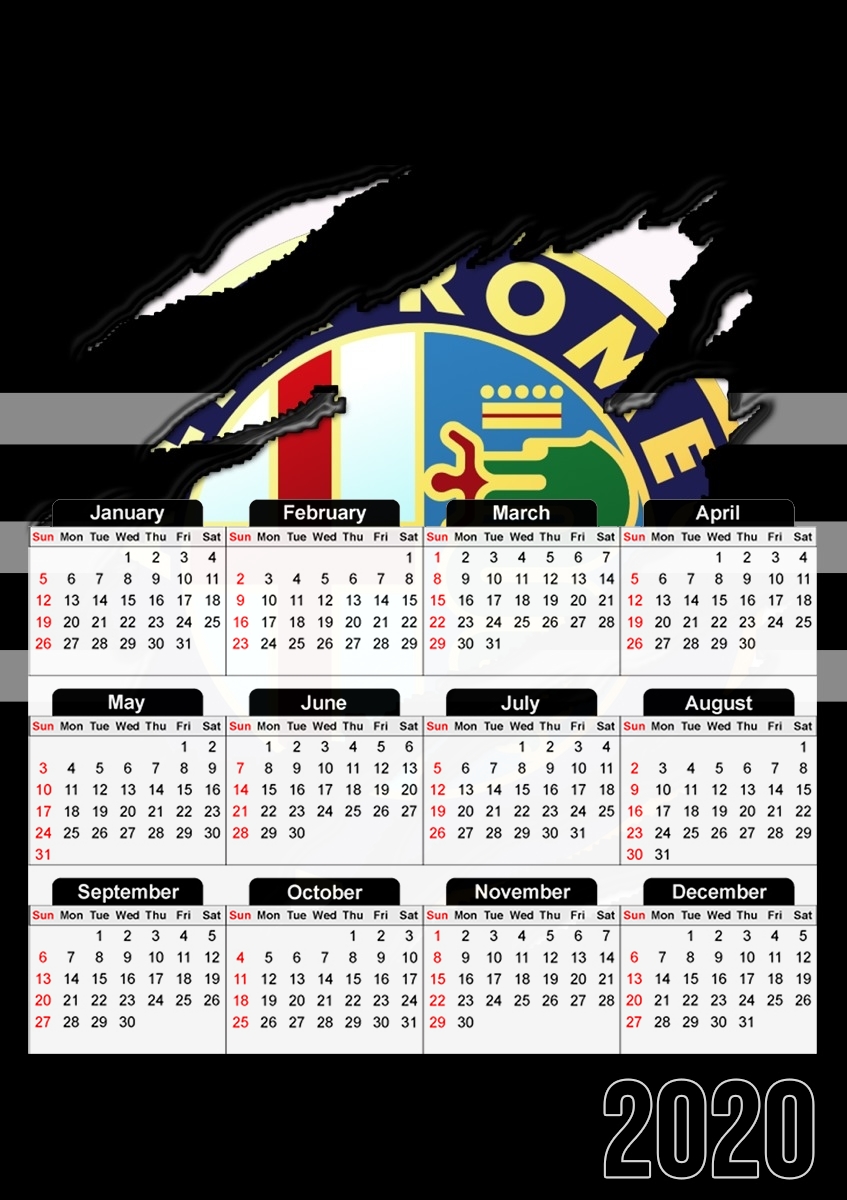  Fan Driver Alpha Romeo Griffe Art for A3 Photo Calendar 30x43cm