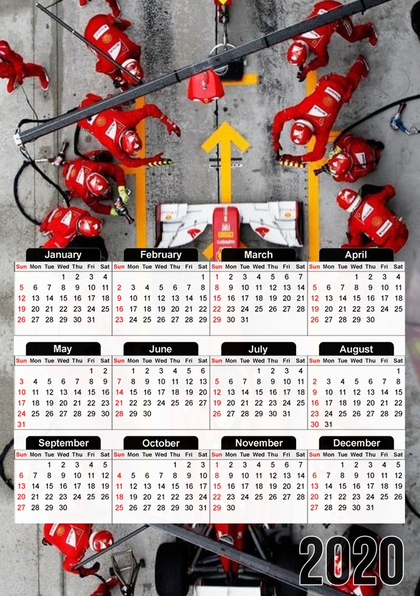  Formule 1 Pits Stand for A3 Photo Calendar 30x43cm