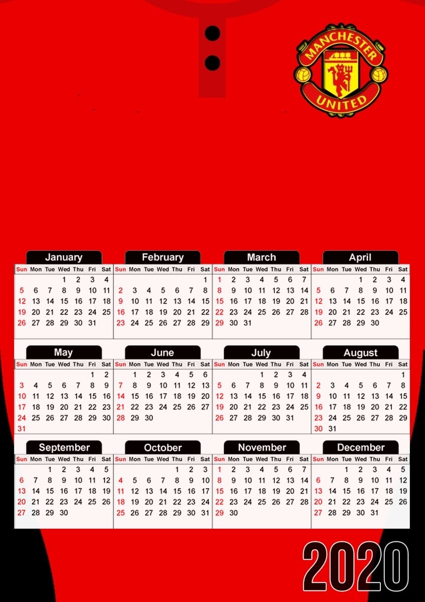  Manchester United for A3 Photo Calendar 30x43cm