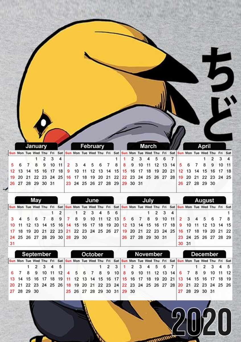  Sasuke x Pikachu for A3 Photo Calendar 30x43cm