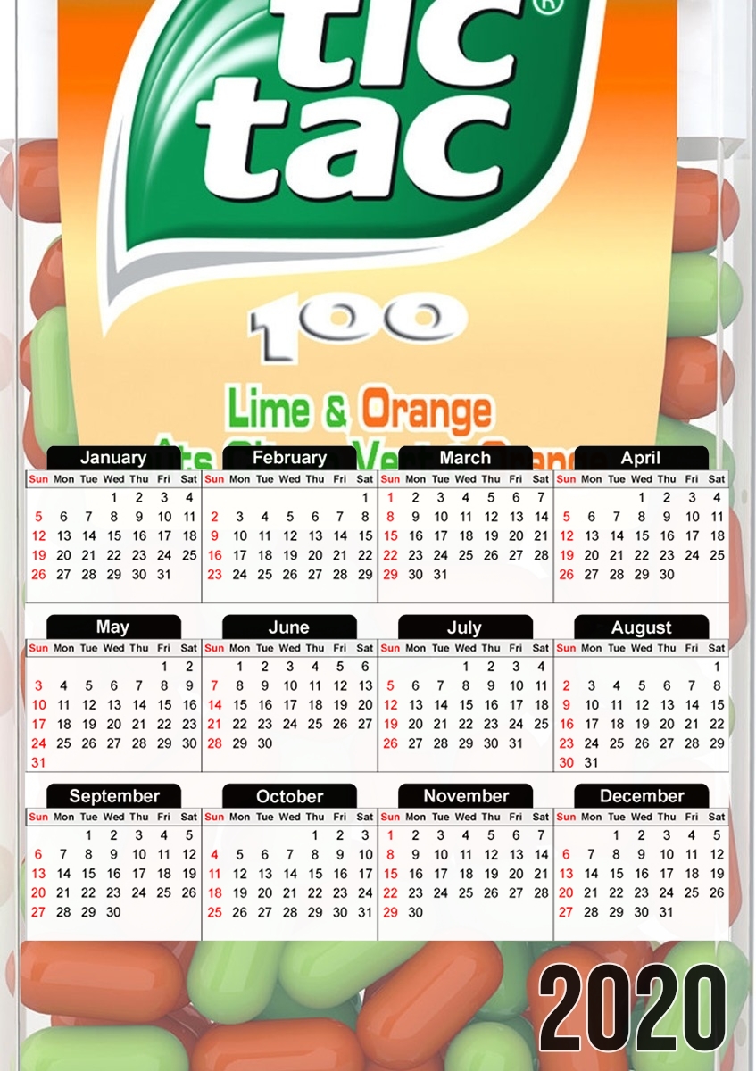  tic Tac Orange Citron for A3 Photo Calendar 30x43cm