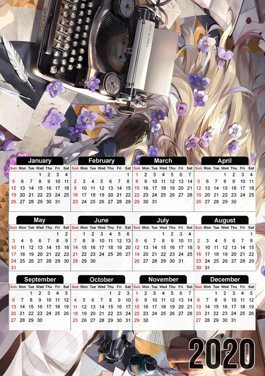  Violet Evergarden for A3 Photo Calendar 30x43cm
