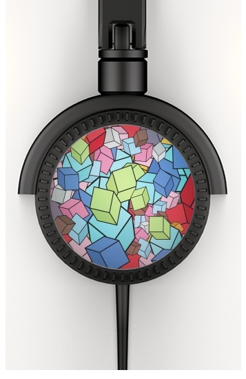  Abstract Cool Cubes for Stereo Headphones To custom