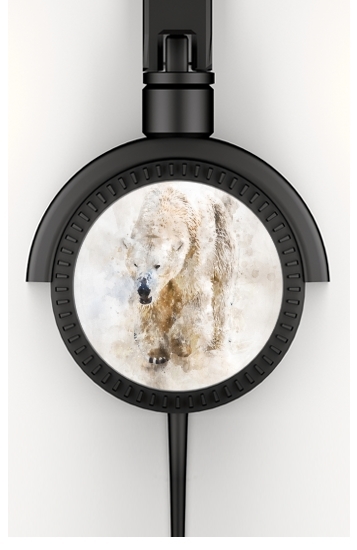  Abstract watercolor polar bear for Stereo Headphones To custom