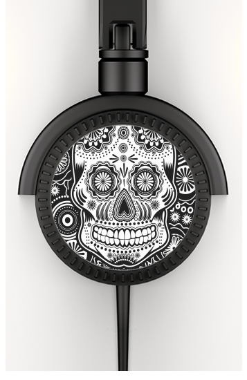  black and white sugar skull for Stereo Headphones To custom