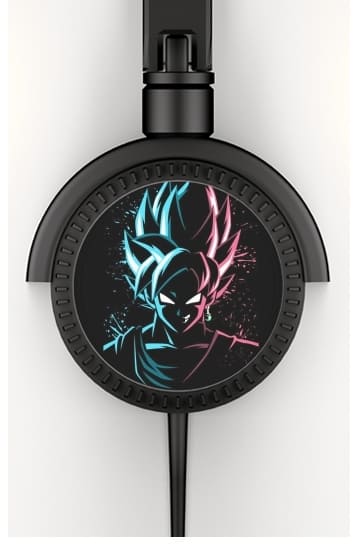  Black Goku Face Art Blue and pink hair for Stereo Headphones To custom
