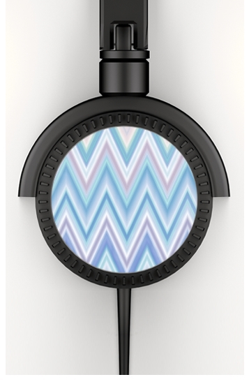 BLUE COLORFUL CHEVRON  for Stereo Headphones To custom