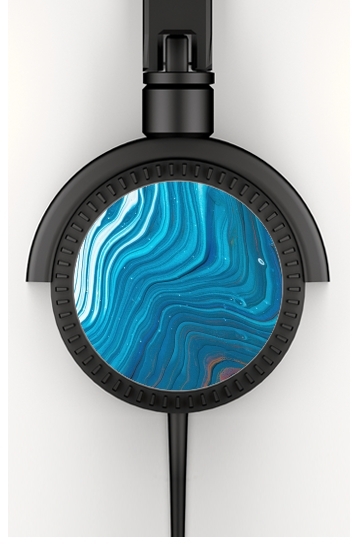  Blue Lava Pouring for Stereo Headphones To custom