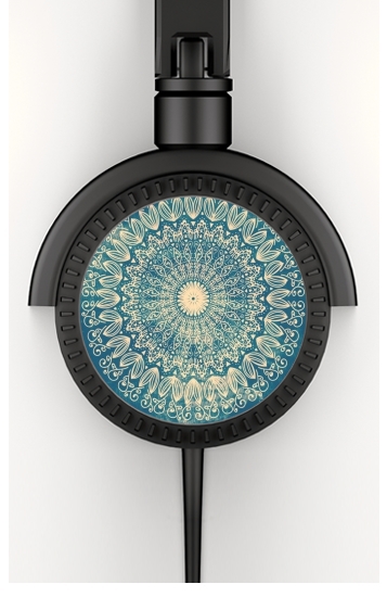  Blue Organic boho mandala for Stereo Headphones To custom