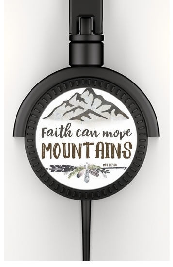 Stereo Headphones To custom for Faith can move montains Matt 17v20 Bible Blessed Art