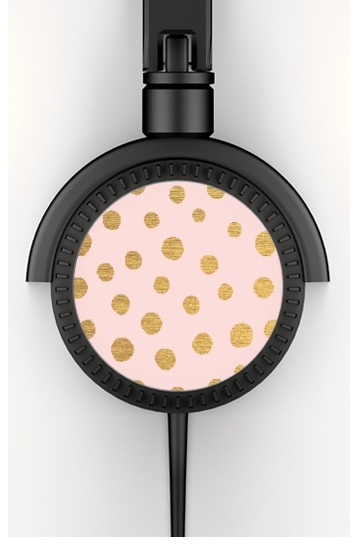  Golden Dots And Pink for Stereo Headphones To custom
