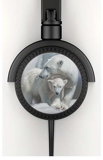  Polar bear family for Stereo Headphones To custom