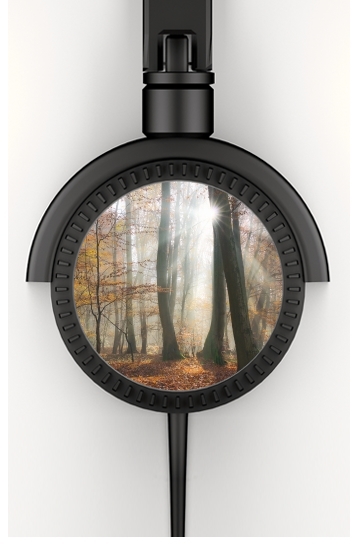  Sun rays in a mystic misty forest for Stereo Headphones To custom