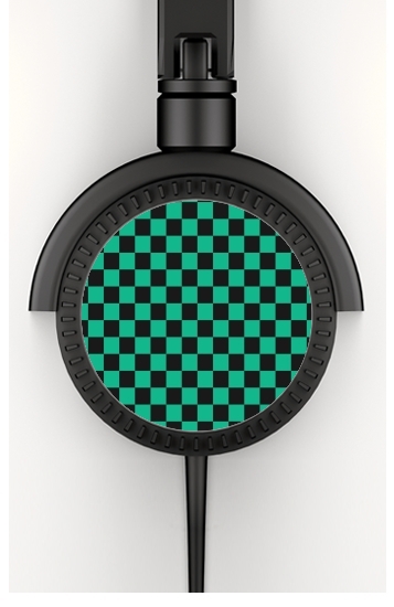  Tanjiro Pattern Green Square for Stereo Headphones To custom