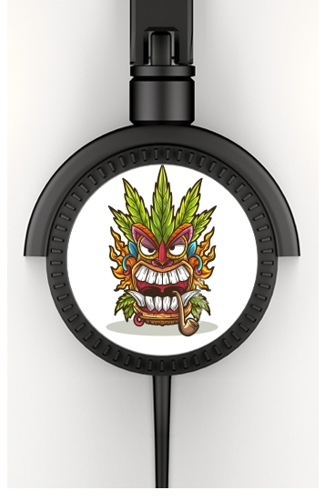  Tiki mask cannabis weed smoking for Stereo Headphones To custom