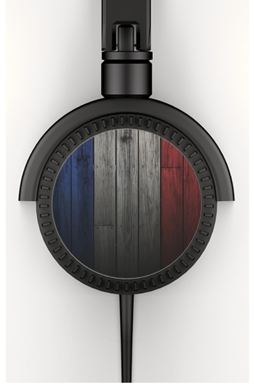  Wooden French Flag for Stereo Headphones To custom