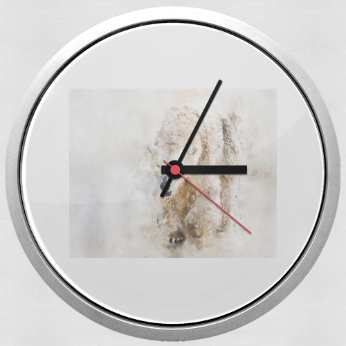  Abstract watercolor polar bear for Wall clock