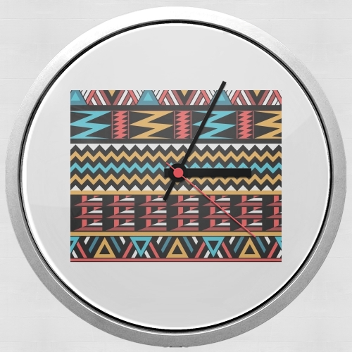  aztec pattern red Tribal for Wall clock