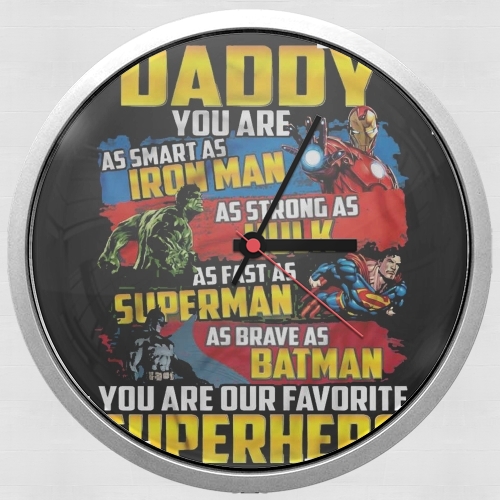  Daddy You are as smart as iron man as strong as Hulk as fast as superman as brave as batman you are my superhero for Wall clock