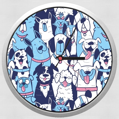  Dogs seamless pattern for Wall clock