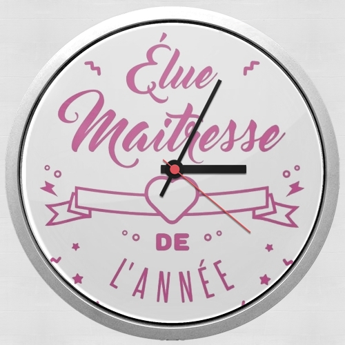  Elu maitresse de lannee cadeau professeur for Wall clock