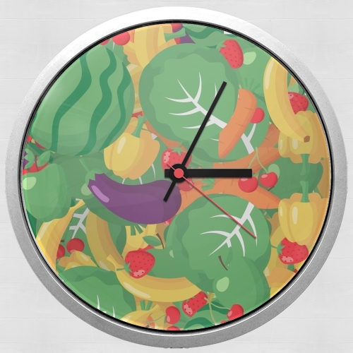  Healthy Food: Fruits and Vegetables V2 for Wall clock
