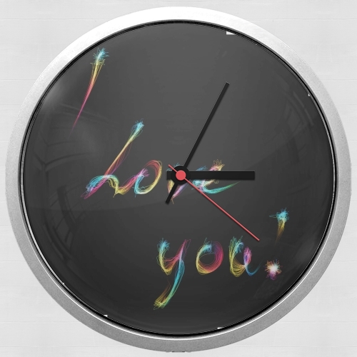  I love you - Rainbow Text for Wall clock
