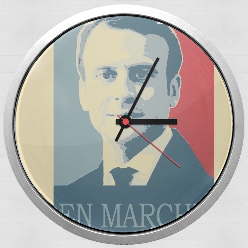 Macron Propaganda En marche la France for Wall clock