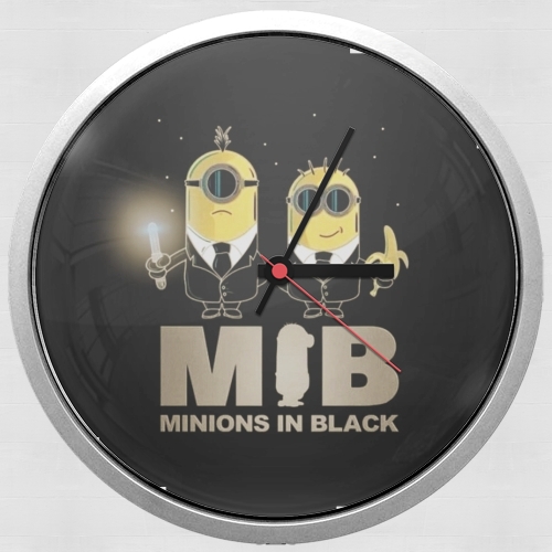  Minion in black mashup Men in black for Wall clock