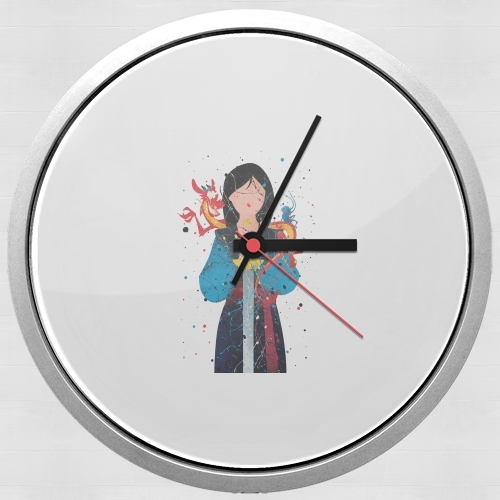  Mulan Princess Watercolor Decor for Wall clock