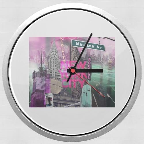  New York City II [pink] for Wall clock
