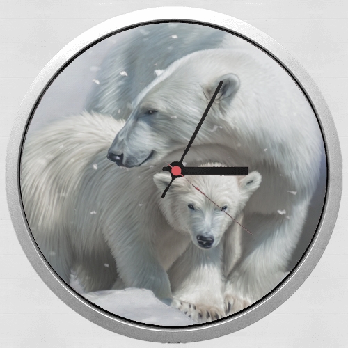  Polar bear family for Wall clock