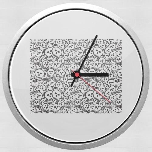  toon skulls, black and white for Wall clock