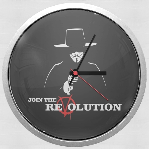  V For Vendetta Join the revolution for Wall clock